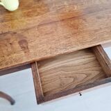 Old table - wooden desk with curved legs