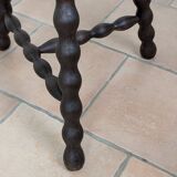 Tabouret/porte plante tripode bois tourné