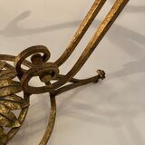 Wrought iron gilt coffee table, Italy 1940s