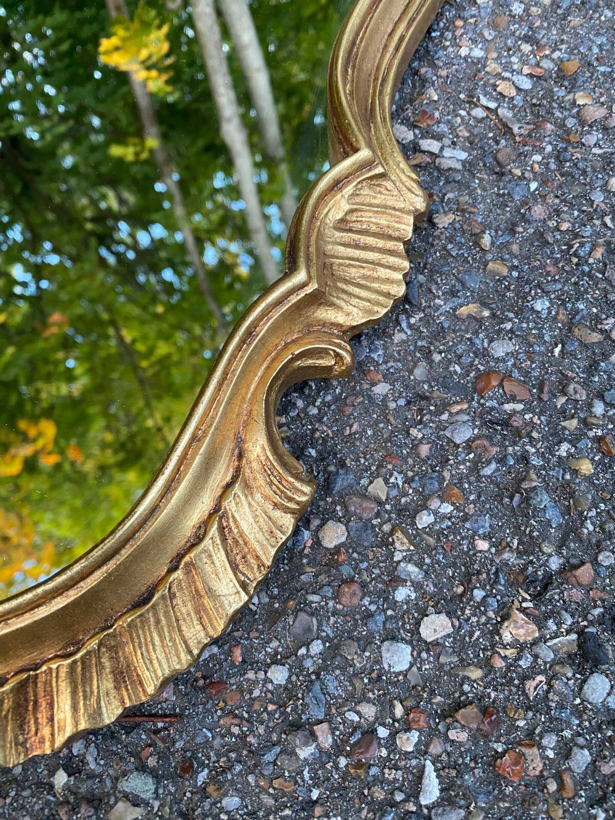 Baroque mirror in gilded Louis XV style 60x40cm