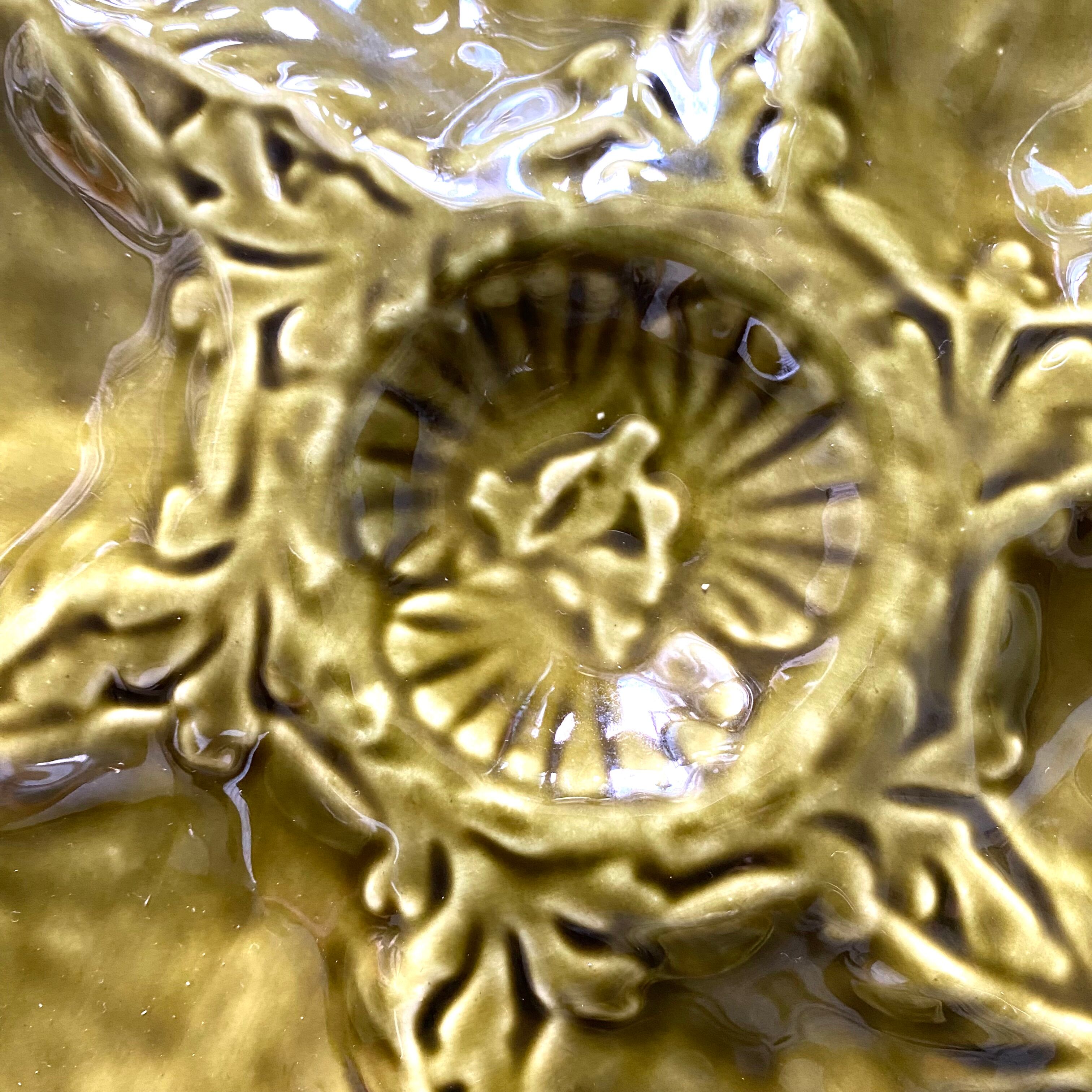 Vintage ceramic oyster plates from Gien