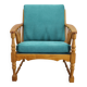 1950s solid oak armchair, Czechoslovakia