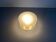 Ceiling light or wall sconce in opal glass with yellow decorations by VEB, 1950s, Germany.