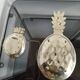Vintage metal pineapple aperitif set – 1 large + 5 bowls
