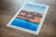 Framed Risography poster, 27 x 22 cm, limited edition 100ex., cotton paper 130g. - Saint-Goustan