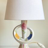Vintage design enamelled ceramic lamp