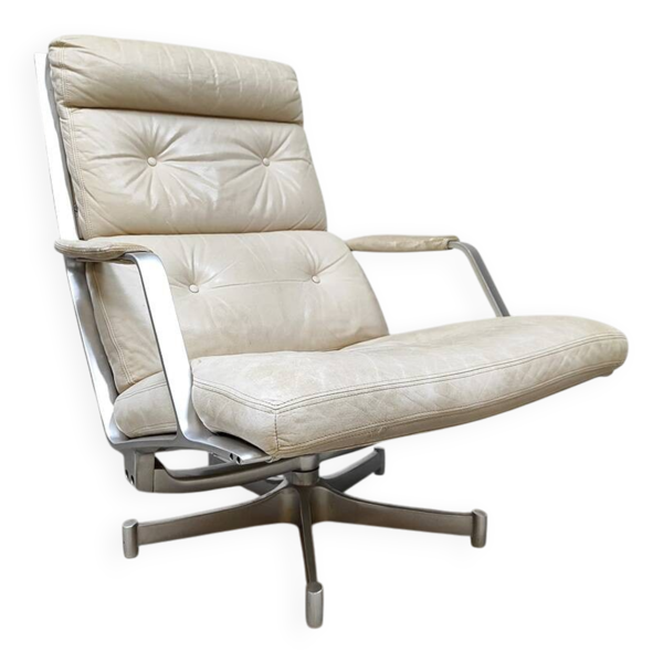Fauteuil lounge danois FK 85 vintage Preben Fabricius & Jorgen Kastholm Alfred Kill