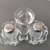 Salt and pepper shaker vintage glass
