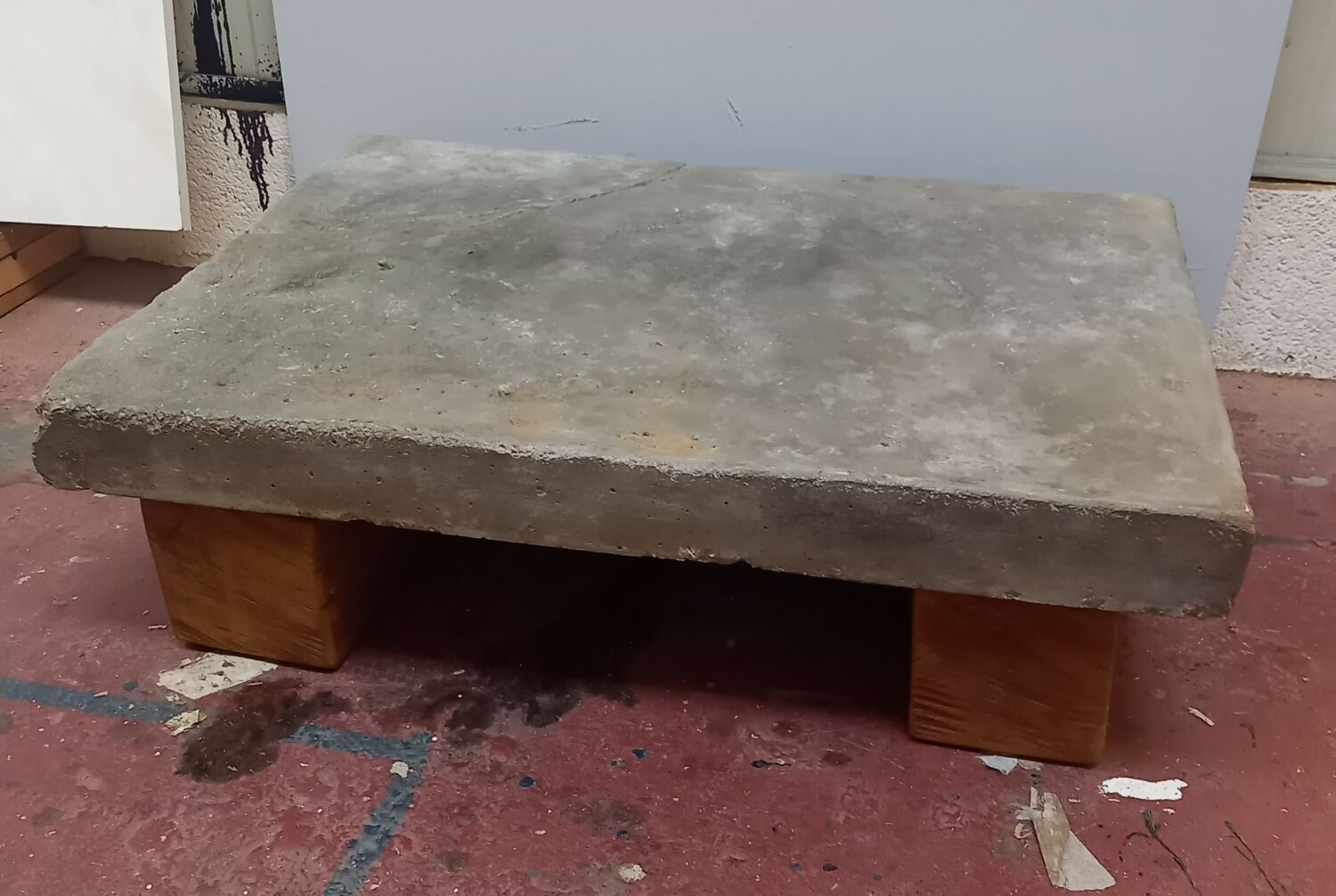 Concrete coffee table