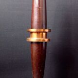 Art deco lamp foot wood copper stylized flowers 1925 design 52cm