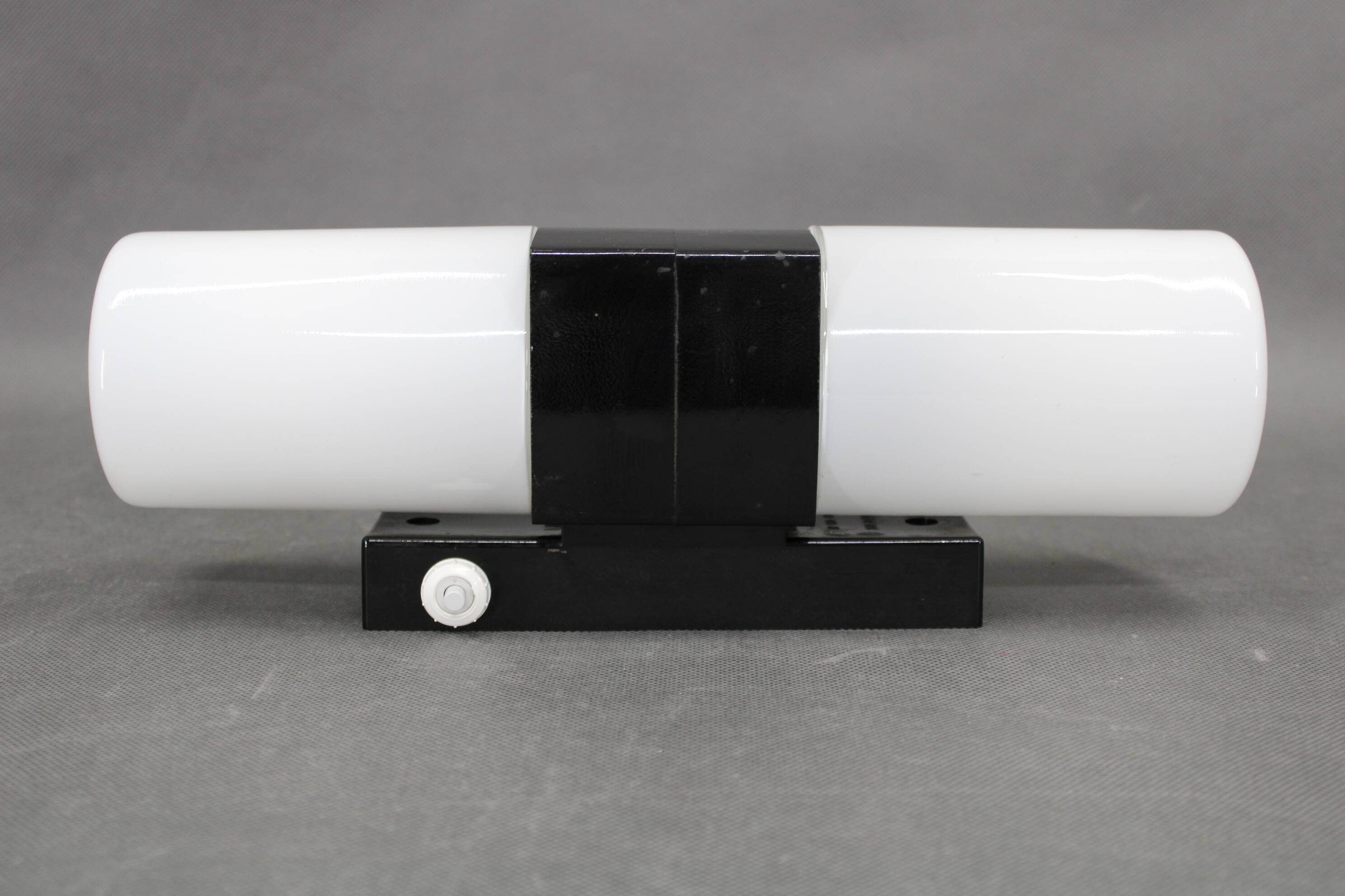 Mid-century Bakelite and opaline glass wall light, Czechoslovakia 1960s