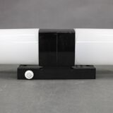 Mid-century Bakelite and opaline glass wall light, Czechoslovakia 1960s