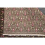 1970s Vintage Turkish Hand-Knotted Wool Cotton Brown Rug 130x194