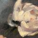 Nature morte à l'huile sur toile "le bouquet de roses" 1930, tableau ancien