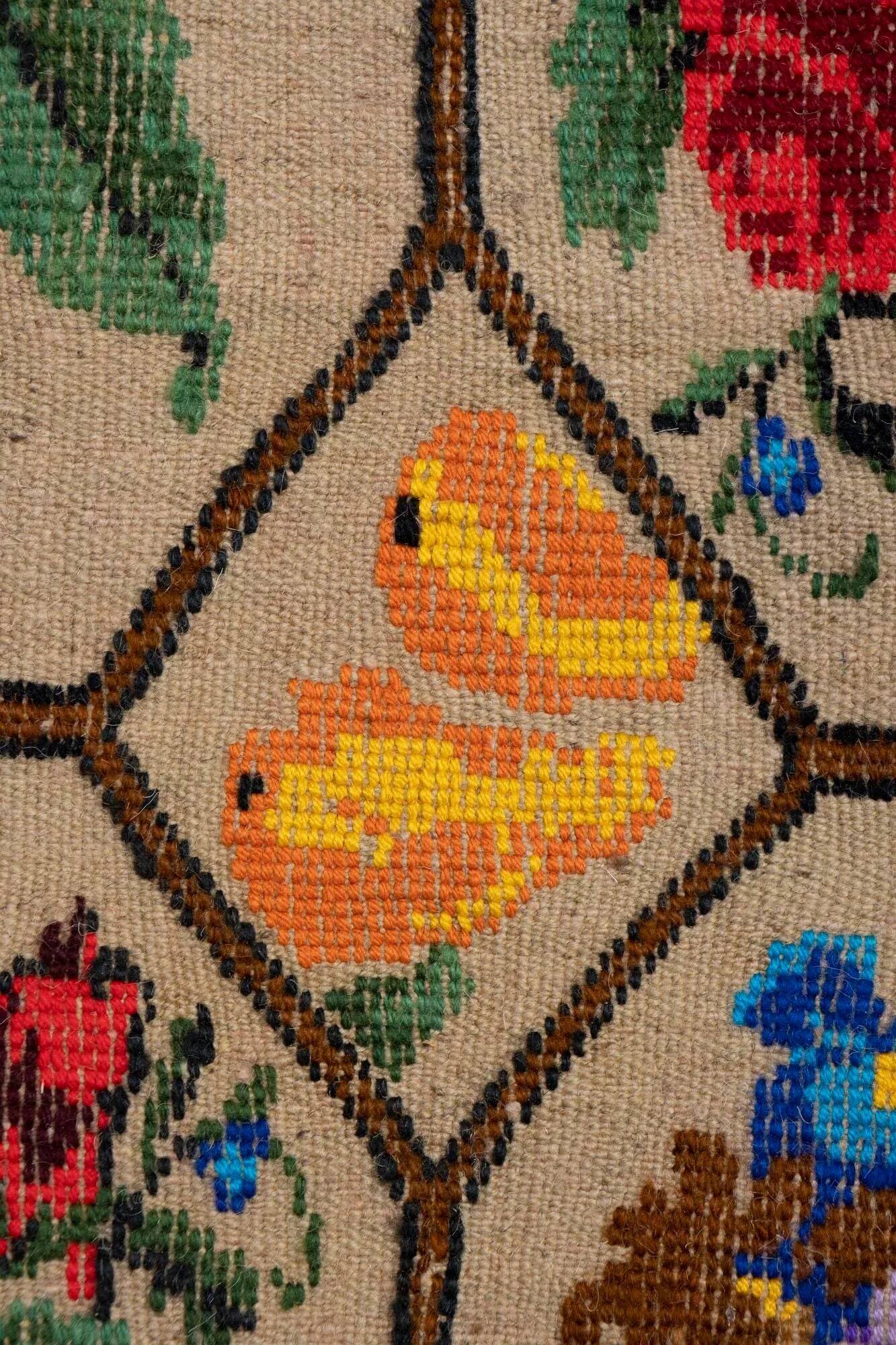 Vintage Turkish kilim handwoven 150x183 cm