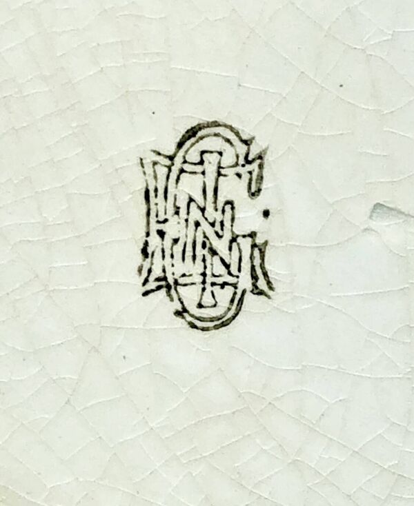 Ancien plat creux Gien corne d’abondance 1875/1935