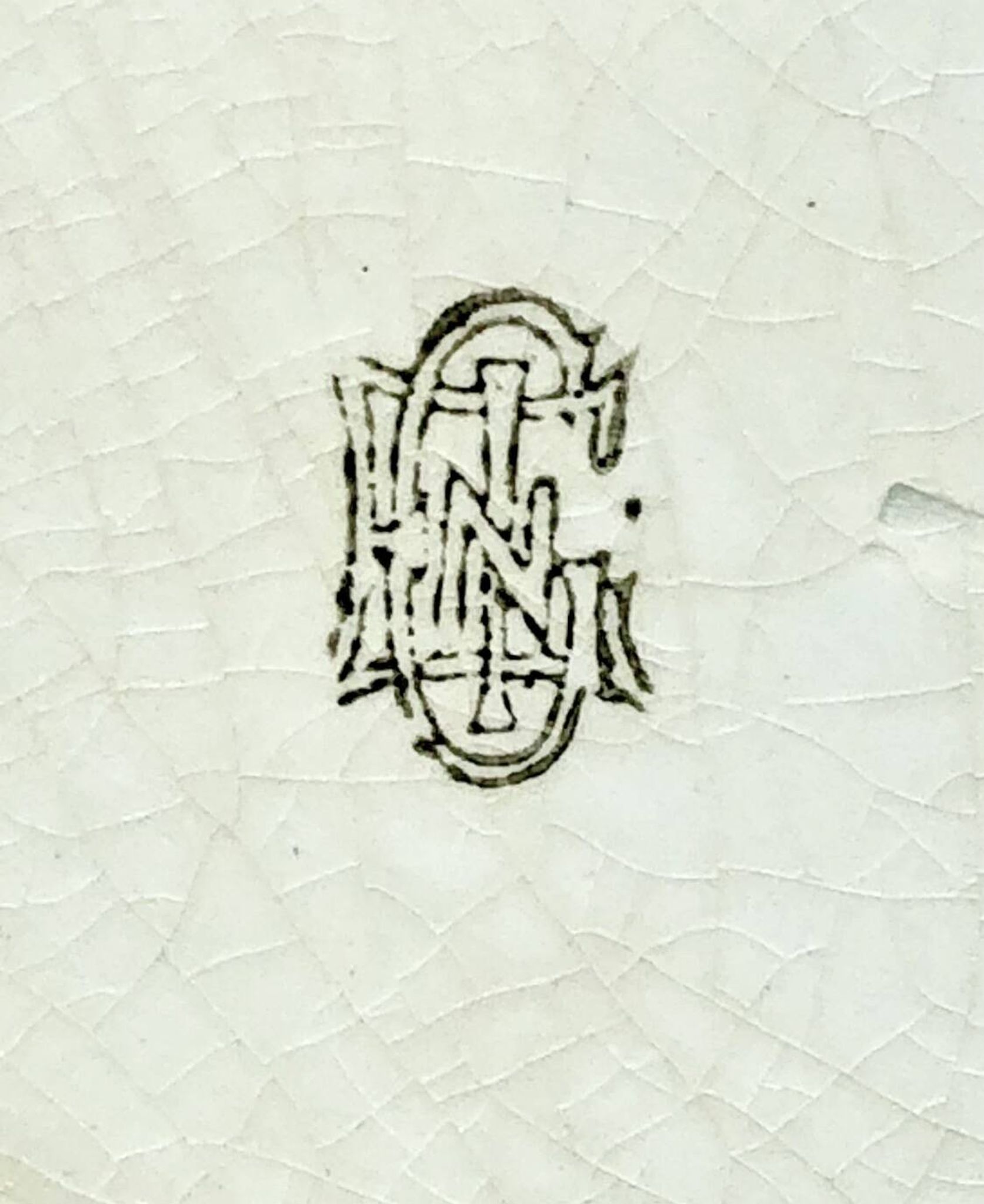 Ancien plat creux Gien corne d’abondance 1875/1935