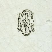 Ancien plat creux Gien corne d’abondance 1875/1935