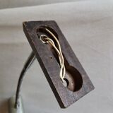 Vintage desk lamp in metal and wood