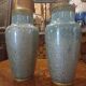 Very pretty pair of vases, Sarreguemines earthenware, early 20th century, sold