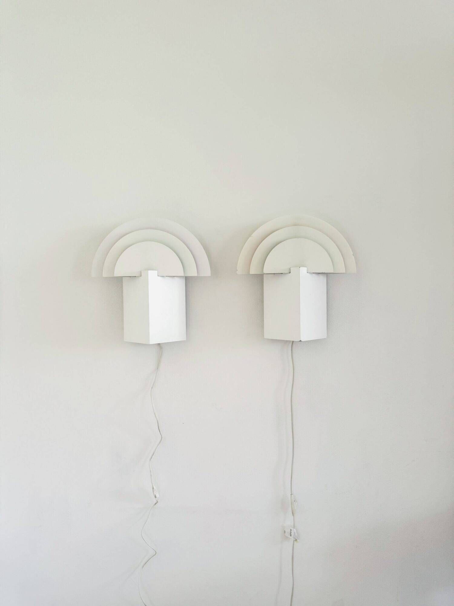 Large Geometric Model 6688 'No Neon' Wall Lamps By Olle Andersson For Boréns, Sweden 1980S