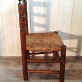 Wooden chair and straw