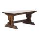 Rustic Oak Vintage Brutalist Dining Table