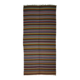 Kilim Turc Yuruk Vintage 140x328 cm Multicolore Tisse Main