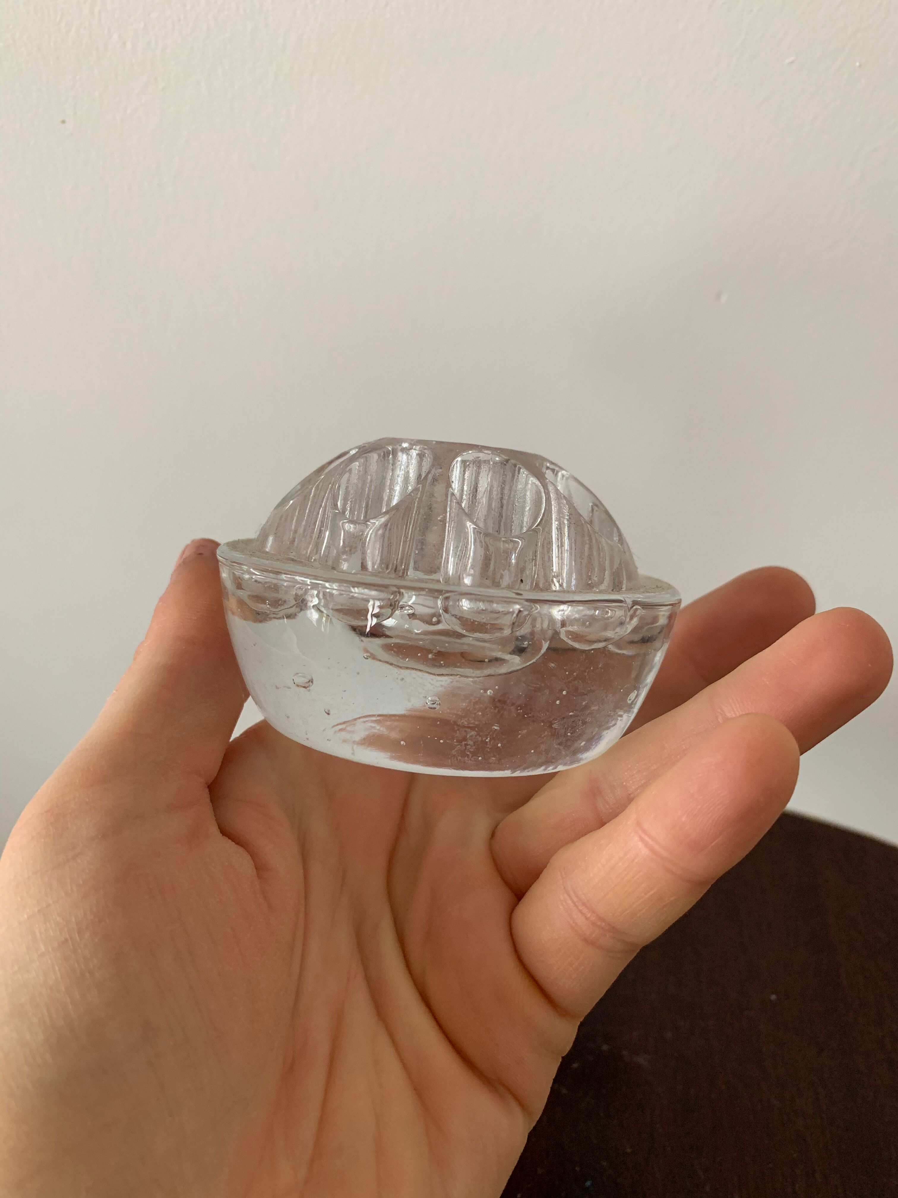 Antique glass flower pick