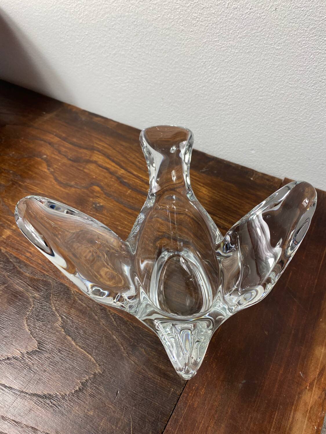 Vide poche hirondelle en cristal