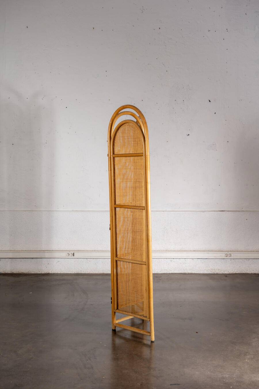 Italian cane and bamboo screen from the 1960s