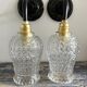 Pair of vintage electrified glass wall lamps