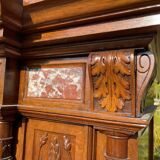 Walnut Cabinet with Marble Inlays Renaissance Style