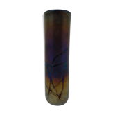 Iridescent glass vase