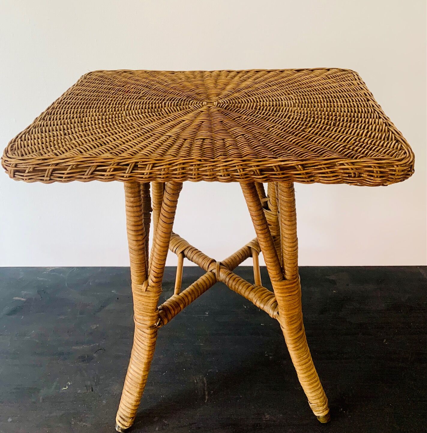 Vintage rattan coffee table