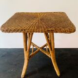Vintage rattan coffee table