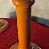 Pair of "Albret Rodez" lamps in dark salmon ceramic 53x25 vintage