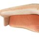 Vintage ribbed salmon pink sofa
