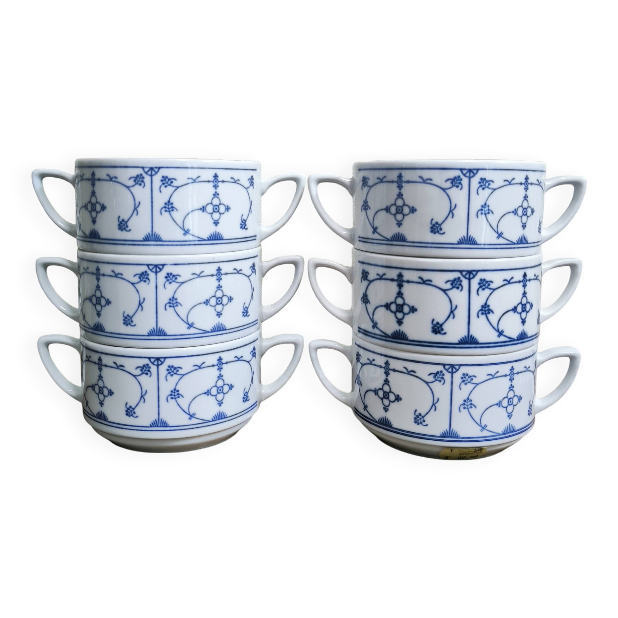 6 cups with 2 handles Jäger Eisenberg Blau Saks