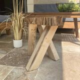 Handcrafted coffee table made from raw wood – Unique & natural design