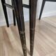 Lot de 4 chaises de salle à manger vintage en bois : similicuir beige, style rétro du milieu du siècle