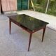 Vintage Scandinavian desk 1950 black top school style mid-century