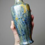 Rare petit vase ancien Alfred Renoleau grès émaux cristallins art déco