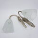 Pair of Art Deco style wall light of pressed glass