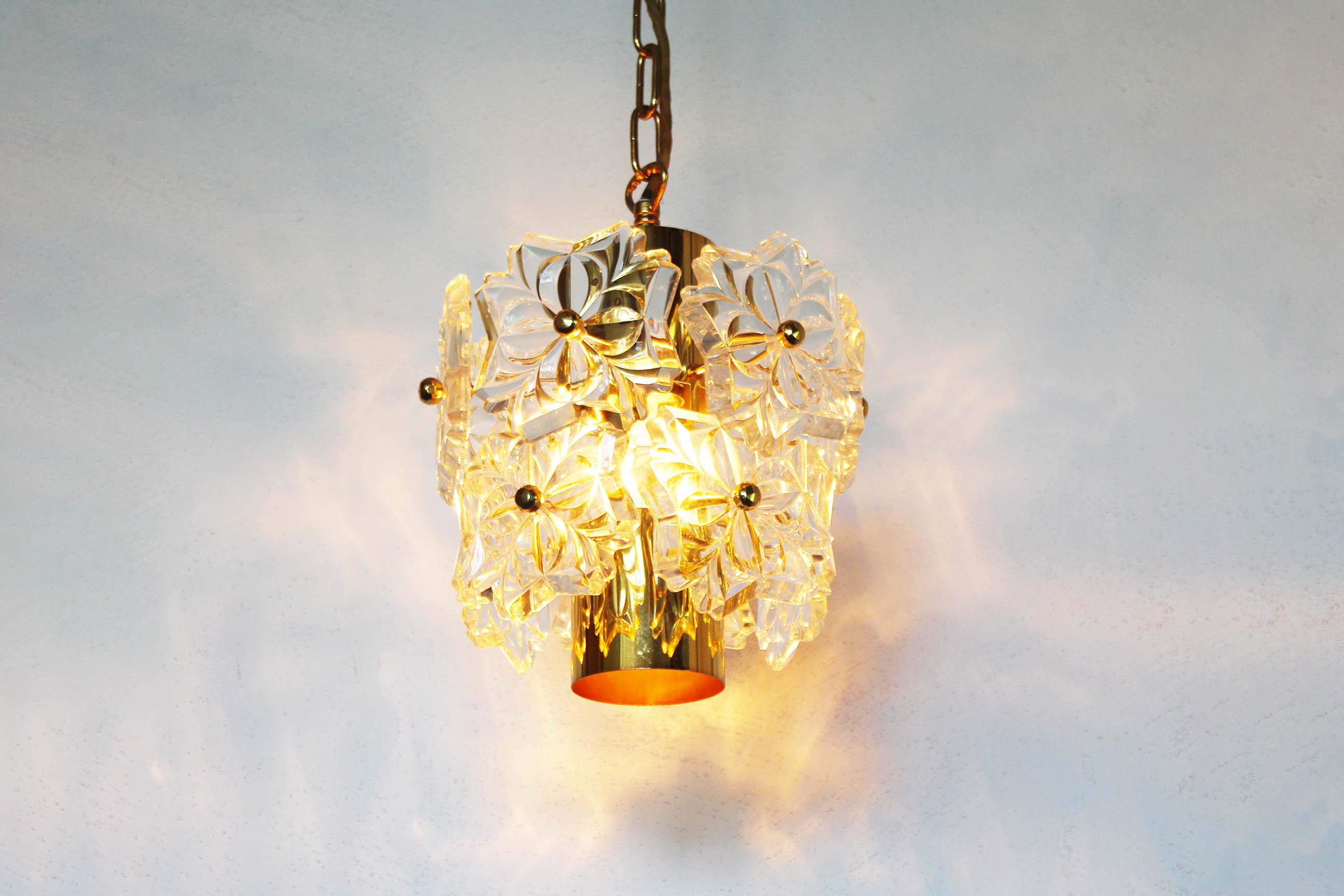 Brass and glass chandelier by Sölken