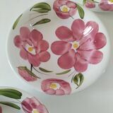 Assiettes creuses fleuries – Faïencerie San Marco, Italie – années 80