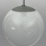 Mid-Century Venini Reticello sphere pendant. Italy 1950s