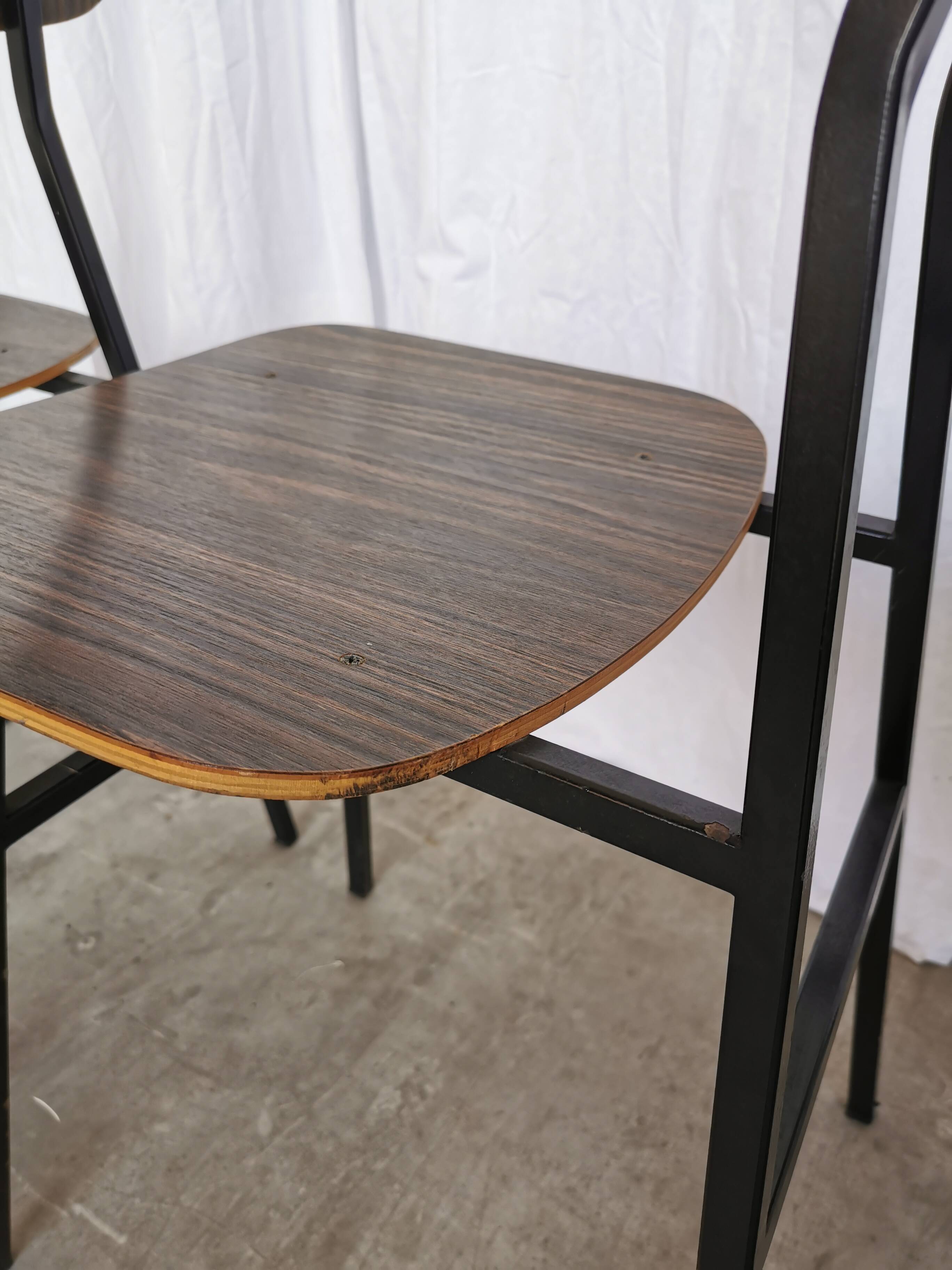 Vintage Industrial School Chairs - STOL Kamnik - 70s Yugoslavia - Set of 4