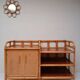 Buffet vintage  cannage rotin et bois