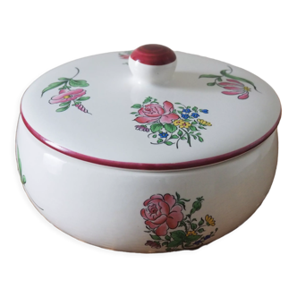 Candy box, jewelry box, Louis XV powder compact, reverbere collection, Lunéville earthenware